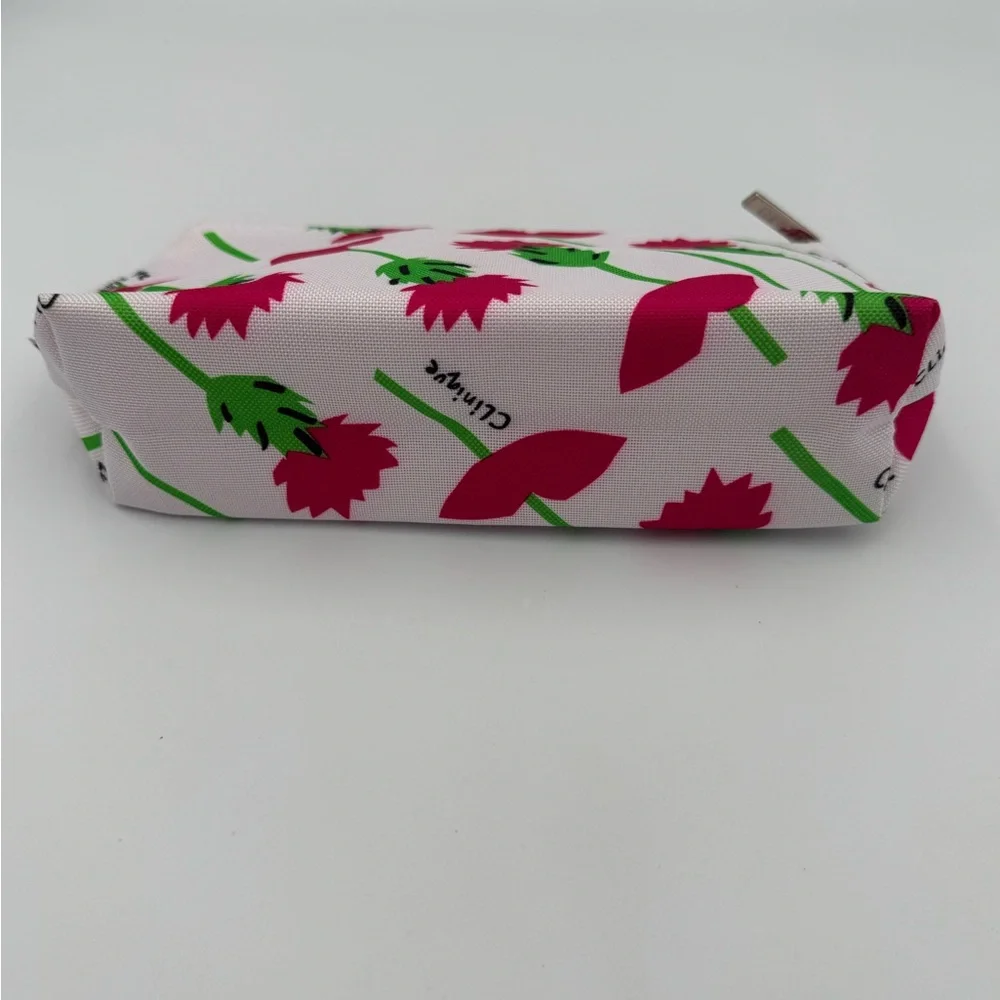 Clinique Donald Robertson Floral Makeup Bag‎ Pink Cosmetic Pouch